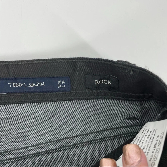 Teddy Smith black Rock Wax jeans 28 x 34 - Picture 5 of 6